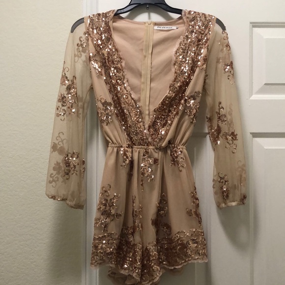 Reverse Pants - Sequins Romper